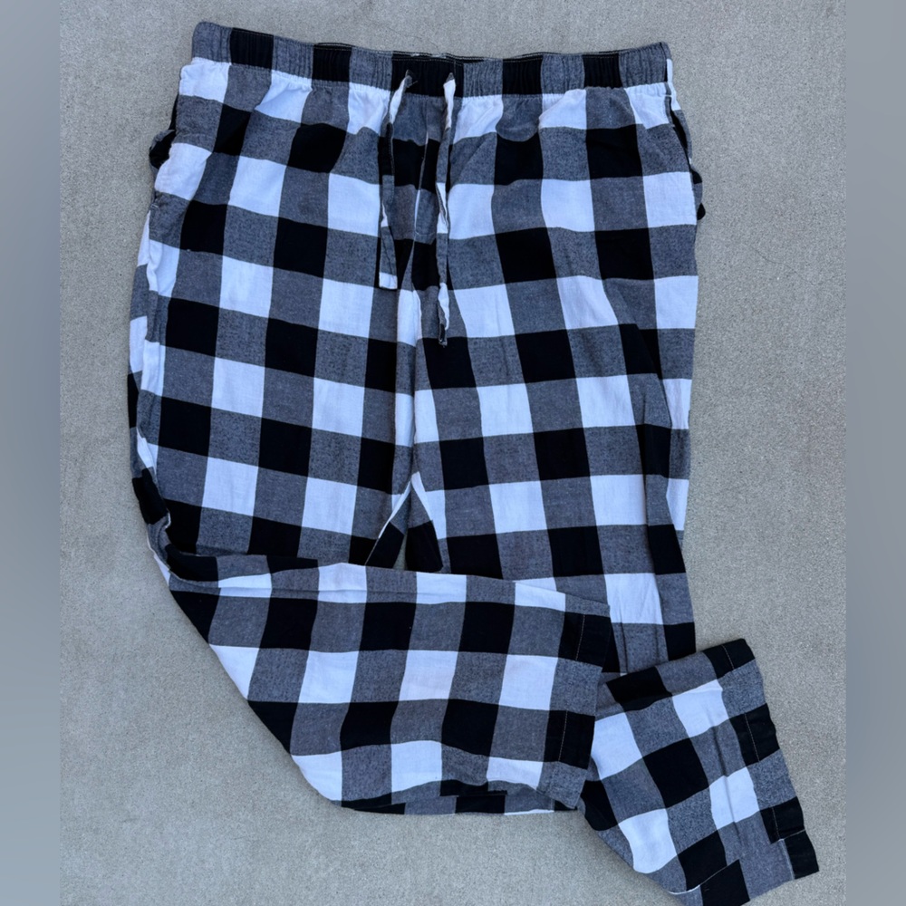 Auden Women’s Black & White Checkered PJ Pants (XL)